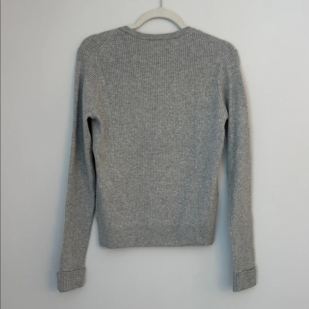 A New Day Heather Gray Rib Knit Cardigan Size Small - Picture 6 of 6